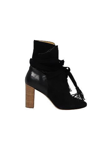 BA&SH Ba&amp;Sh Block Heel Ankle Boots in Black Suede (view 1)