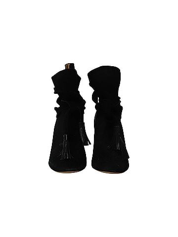 BA&SH Ba&amp;Sh Block Heel Ankle Boots in Black Suede (view 2)