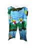 Jams World 100% Rayon Tropical Blue Green Multi Color Casual Pants Size L - photo 1