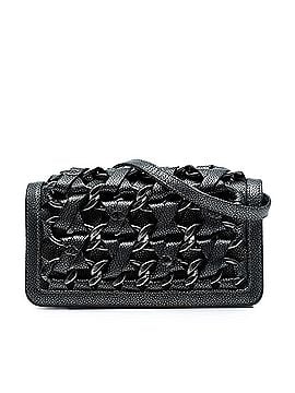 Chanel CC Metallic Caviar Interlaced Chain Clutch on Strap (view 1)