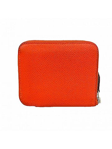 Hermès Hermes Azap Silk In Compact Wallet/Coin Case, Veau Epsom Leather, Orange Field, W Stamp, Women's. (view 1)