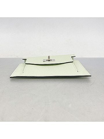 Hermès Hermes Kelly Pocket Compact Wallet/Coin Case, Veau Epsom Leather, Vert Fizz, U Stamp, Women's. (view 2)