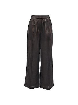 Brunello Cucinelli Brunello Cucinelli Metallic Wide-Leg Trousers in Brown Polyester (view 1)