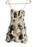 Ruby Rox 97% Cotton 3% Spandex 100% Polyester Floral Black White Casual Dress Size S - photo 1