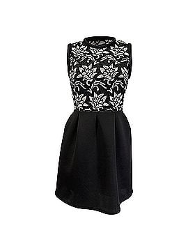 Sandro Sandro Paris Romantic Guipure Lace Mini Dress in Black Polyester (view 1)