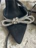 Lulus Black Silver Heels Size 7 - photo 3