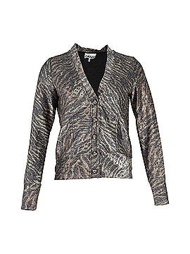 Ganni Ganni Lurex Jersey Cardigan in Animal Print Polyester (view 1)