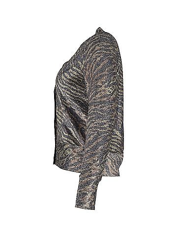 Ganni Ganni Lurex Jersey Cardigan in Animal Print Polyester (view 2)