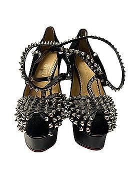 Charlotte Olympia Charlotte Olympia Angry Portia Studded Platform Pumps in Black Suede (view 2)
