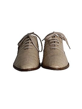 Alexander Wang Alexander Wang Ingrid Croc-Embossed Oxfords in Beige Calfskin Leather (view 2)