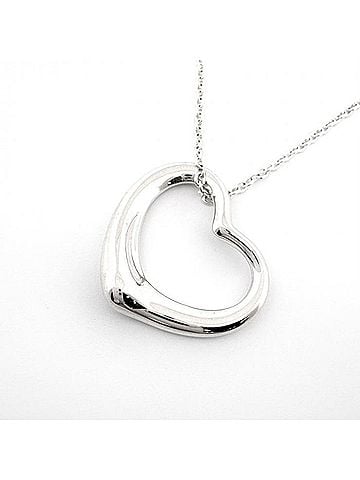 Tiffany & Co. TIFFANY&amp;Co. Open Heart Elsa Peretti Necklace, Ag925 Silver, Tiffany &amp; Co. (view 1)