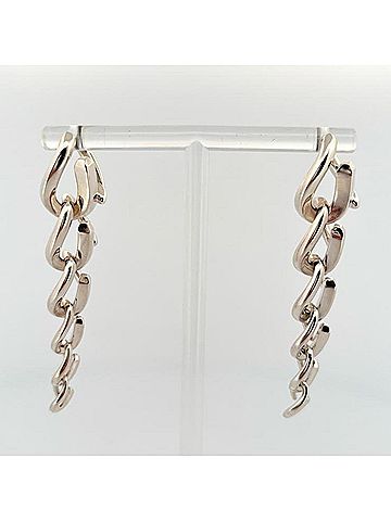 Tiffany & Co. Tiffany &amp; Co. Forge Drop Link Earrings 72549899 High Polish Sterling Silver Ag925 (view 2)