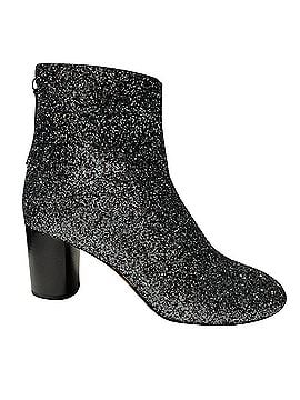 Isabel Marant Isabel Marant Ritza Glitter-coated Ankle Boots in Glitter Silver (view 1)