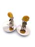 Hermès 100% Enamel Blue HERMES Enamel Border Earrings One size - photo 4
