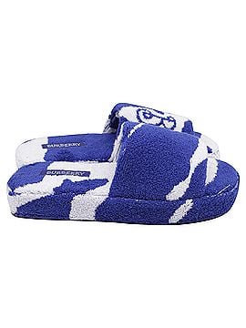 Burberry Burberry Snug Towelling Slippers in Blue Cotton (view 1)