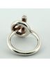 Hermès 100% Sterling Silver Silver Toned HERMES Echappé MM #58 Ag925 Ring One size - photo 4