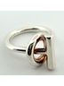 Hermès 100% Sterling Silver Silver Toned HERMES Echappé MM #58 Ag925 Ring One size - photo 7