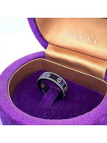 Gucci GUCCI Interlocking G Icon Metal Ring Au750 (Gucci Ring) (view 1)