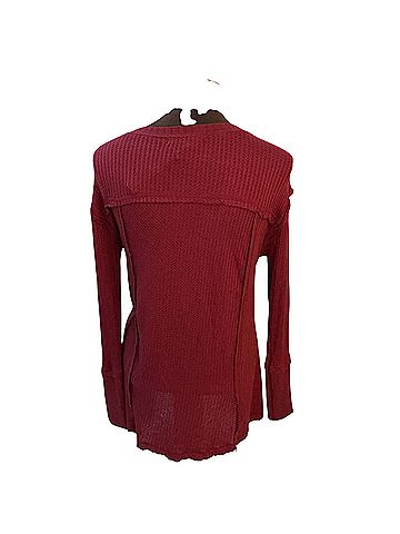 French Laundry waffle lightweight tunic length Long Sleeve Top (view 2)