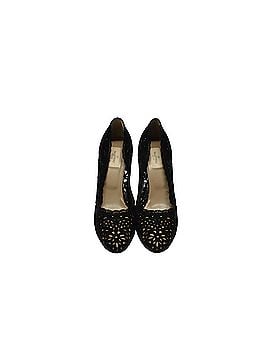 Mario Valentino Valentino Garvani Laser Cut Pumps 115 in Black Suede (view 2)