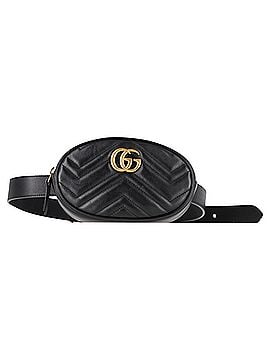 Gucci Gucci Matelasse GG Marmont Belt Bag in Black Leather (view 1)