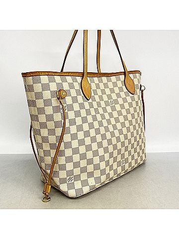Louis Vuitton Louis Vuitton Damier Azur Neverfull MM Tote Bag N51107 White Women's OP009461 (view 2)