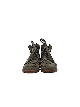 Isabel Marant Isabel Marant Bobby Wedge Lace Up Sneakers in Green Suede (view 2)