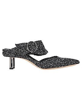 Nicholas Kirkwood Nicholas Kirkwood Bouclé Mules in Black Tweed (view 1)