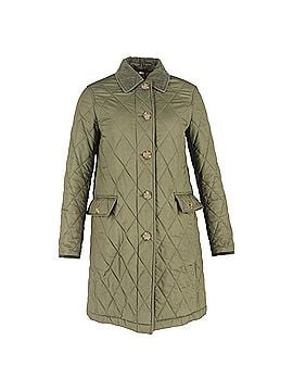 Burberry Burberry Quilted Coat in Green Polyester (view 1)