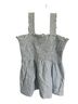 Aqua 100% Cotton Stripes Blue White Sleeveless Top Size L - photo 1