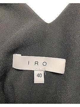 IRO Iro Lebeca Cold-shoulder Wrap-effect Mini Dress in Black Polyester (view 2)