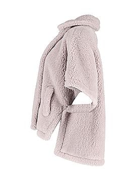 Max Mara Max Mara Tebe Teddy Cape in Light Grey Wool (view 2)