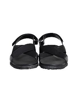 Prada Prada Logo Strap Crisscross Sandals in Black Leather (view 2)