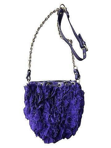 Juicy Couture Lila Chiffon Ruffle Pouchette Shoulder Bag (view 2)