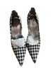 Guess Houndstooth Black White Heels Size 9 - photo 1