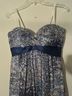 BCBGMAXAZRIA Floral Multi Color Blue Wool Dress Size 10 - photo 4