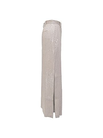 Brunello Cucinelli Brunello Cucinelli Sequin-Embellished Maxi Skirt in Beige Acetate (view 2)