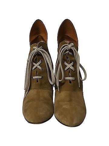 Chloé Chloe Gibbon 90 Boots in Brown Suede (view 2)