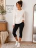 Forever 21 Floral Solid Ivory Pullover Sweater Size XS - photo 4