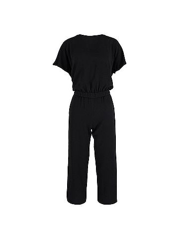 Vanessa Bruno Vanessa Bruno Bow Detail Back Jumpsuit in Black Cotton (view 2)