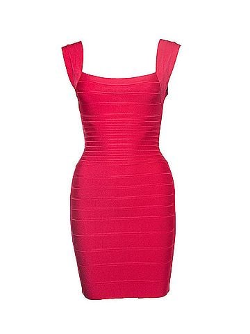 Herve Leger Herve Leger, Fuchsia Zoe body con stretch dress (view 1)