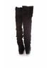 Prada 100% Leather Black Prada, black long leather wrinkle boots. Size EU 37 1/2 - photo 3