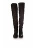 Prada 100% Leather Black Prada, black long leather wrinkle boots. Size EU 37 1/2 - photo 5
