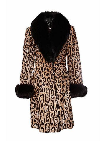 Jitrois Jitrois, Leather leopard coat with ponyskin (view 1)