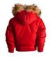 Dsquared2 100% Nylon Red Dsquared2, red bomber parka with fur collar. Size 6 - photo 3