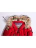 Dsquared2 100% Nylon Red Dsquared2, red bomber parka with fur collar. Size 6 - photo 5