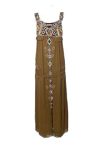 Matthew Williamson Matthew Williamson, green dress with ethnic beadwork (view 1)