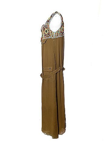 Matthew Williamson Matthew Williamson, green dress with ethnic beadwork (view 2)