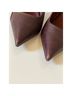 Reiss 100% Leather Snake Print Burgundy Heels Size 10 1/2 - photo 8