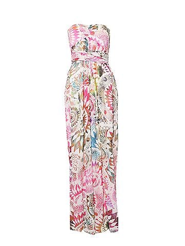 Matthew Williamson Matthew Williamson, Multicolored silk wrap-dress in size UK12/M. (view 1)